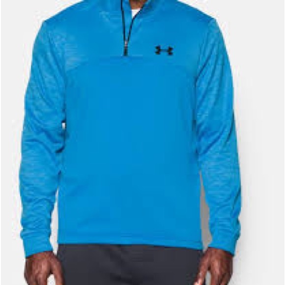 Under Armour Other - Under Armour Pullover Mens Turquoise Blue 1/4 Zip Loose Fit L